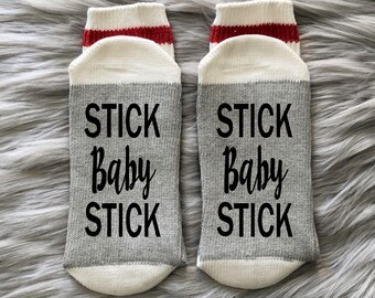Stick Baby Stick IVF Socks-IVF Gifts-IvF Strong-Fertility Gift-Lucky IVF Socks-Fertility Socks-IvF Transfer Day-Lucky Transfer Socks