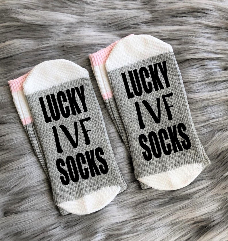 Stick Embie Stick FIV Chaussettes Chaussettes porte-bonheur-Cadeaux FIV-Cadeau fertilité-Chaussettes fertilité-Transfert FIV-Chaussettes FIV porte-bonheur image 5