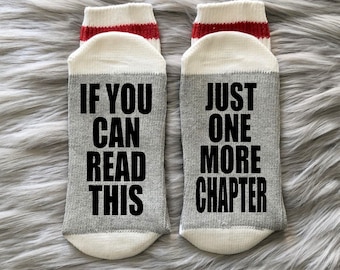 One More Chapter Book Socks-Book Lover-Book Lover Gift-Book Worm Gift-Literary Gift-Reading Gift-Reading Socks-Teacher Gift-Mom Gifts