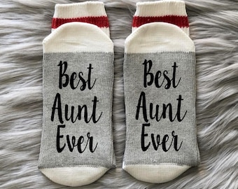 Best Aunt Ever Socks -  Gift for an Aunt - Aunt Squad - Aunt Life - New Aunt Gifts - Auntie Gift - Aunt Birthday Gift - Aunt to Be