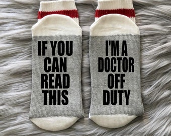 Doctor Off Duty Socks -Gift for Doctor-Doctor Socks-Doctor Appreciation-Medical Student-- Doctor est. 2024-Future Doctor