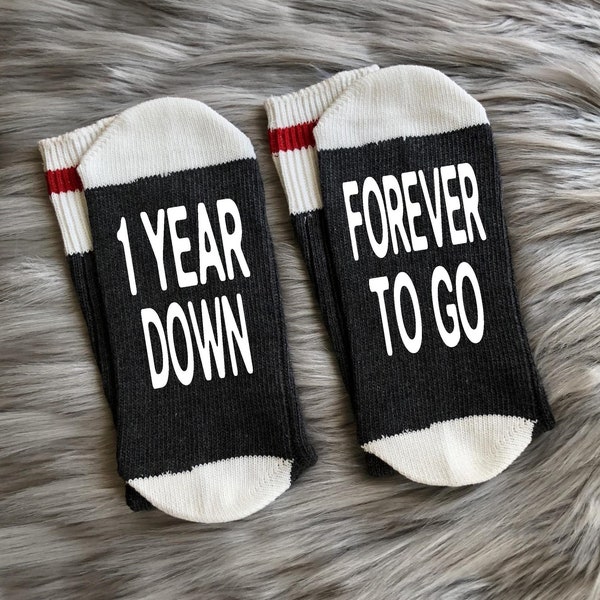 1st Anniversary Gift -  Anniversary Socks - Wedding Anniversary -Couple Gifts - Husband and Wife Gift - Dating Anniversary