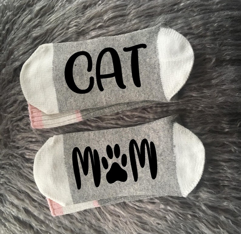 Cat Mom Gift-Cat Socks-Pet Gifts-Cat Lover Gift-Fur Mama-Cat Lover-Funny Cat Gifts-Mom Gift-Birthday Gift-Crazy Cat Lady image 1