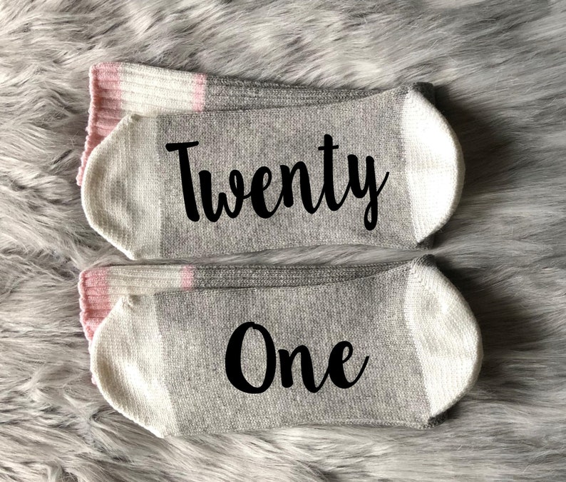 21st Birthday Gift Socks-'m 21 Bitches Socks-Birthday Gifts for Her-Best Friend Birthday Gift-21st Birthday Gift for Her- 21 AF image 4