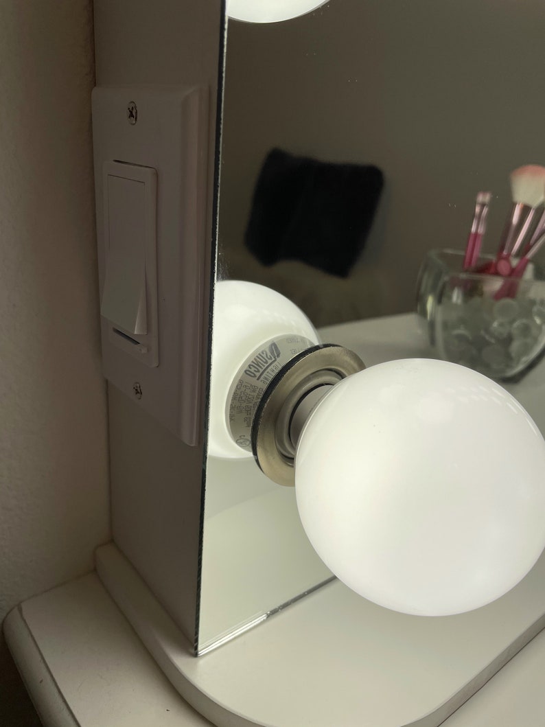 Frameless Vanity Mirror With Lights and Desk 31 X 27 Made in Etsy