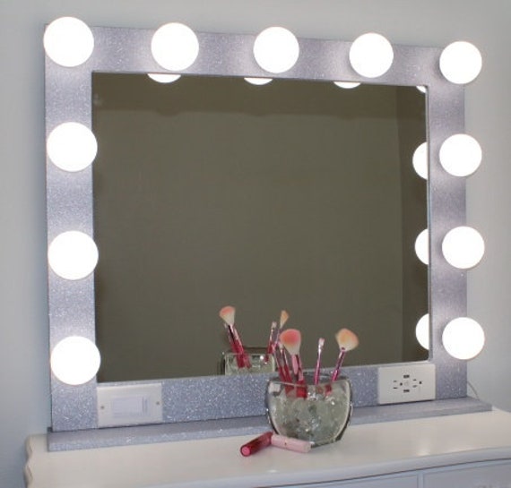 Countertop vanity sales mirror with lights
