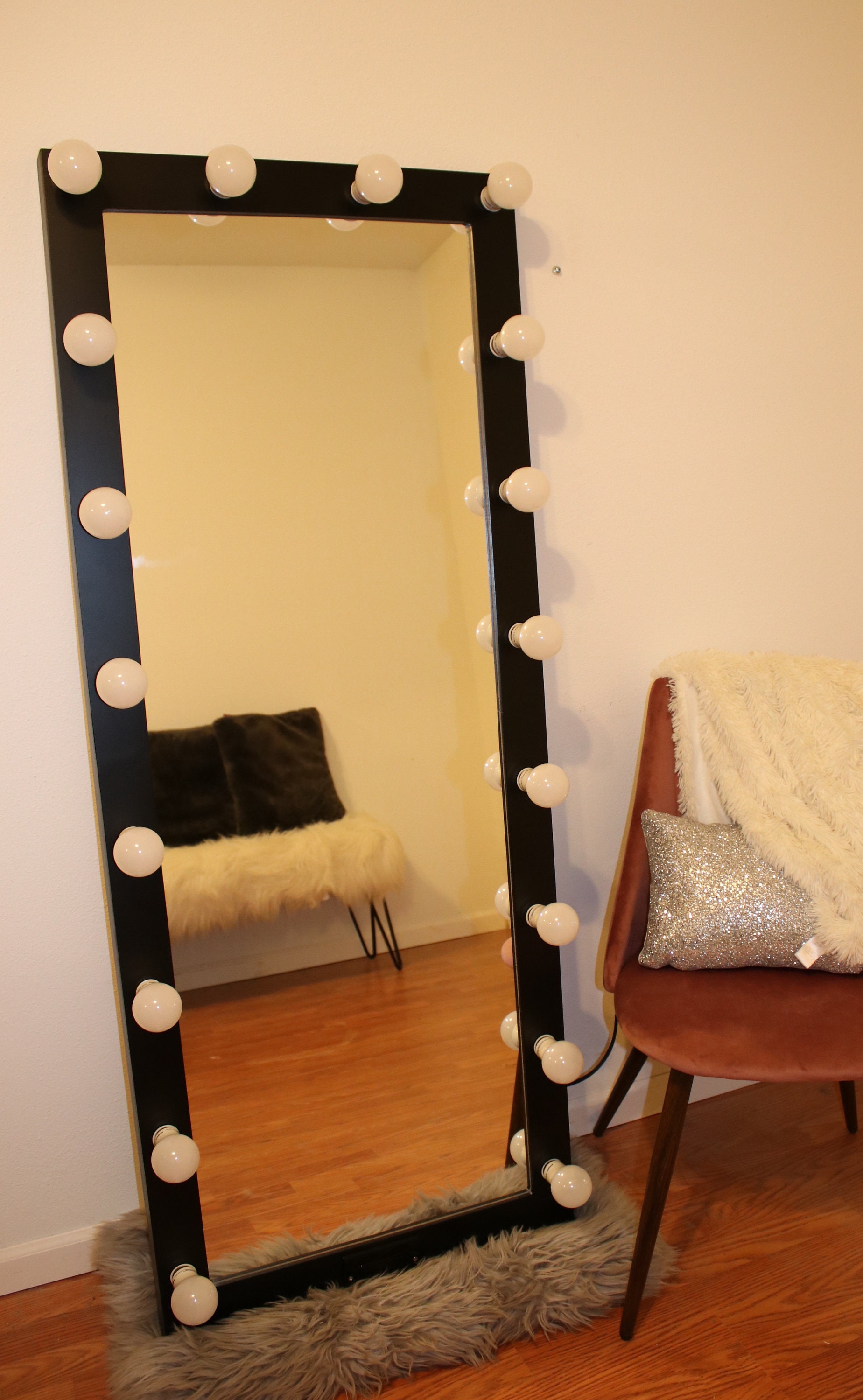 Full body vanity mirror with lights 60 x 23 Made in the USA