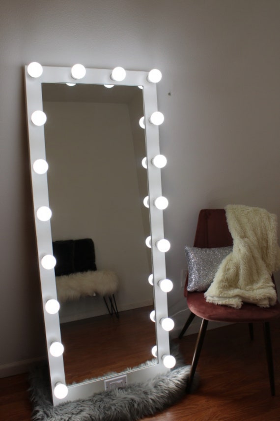 cura ojo carrete Espejo de tocador de cuerpo completo con luces 60 x 23 Made - Etsy México