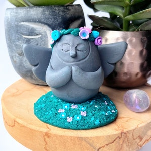 Zelda Breath of the Wild figure / Tears of the Kingdom sculpture - Handmade Praying Goddess statue - BOTW - TOTK Flower Crown