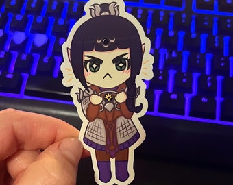 Shadowheart Sticker – Baldur's Gate 3 Chibi Fanart, Matte Vinyl