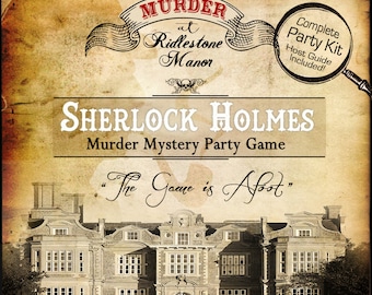 Sherlock Holmes "Murder at Riddlestone Manor" Murder Mystery Dinner Party Game