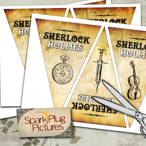 Sherlock Holmes Detective Bunting Banner