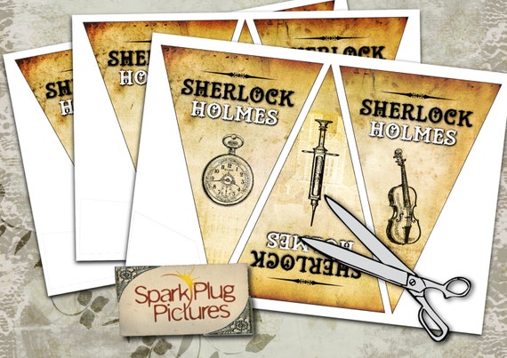Sherlock Holmes Detective Bunting Banner Il_570xn
