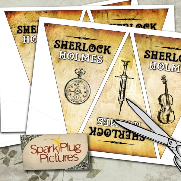 Sherlock Holmes Detective Bunting Banner