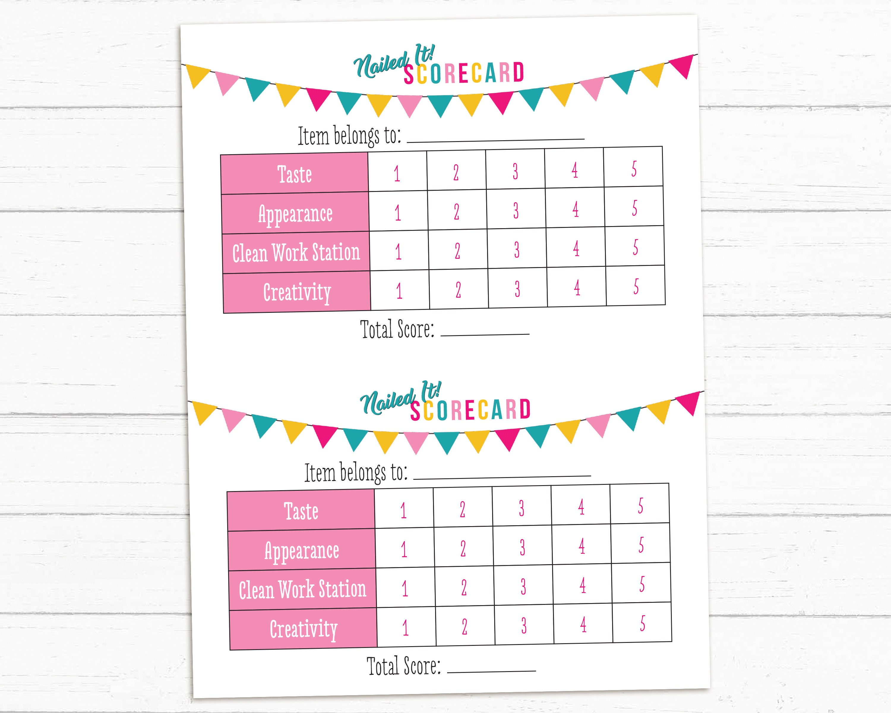 Printable Decorating Contest Score Sheet Printable Word Searches