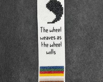 Wheel of Time Cross Stitched Bookmark: Aes Sedai Symbol
