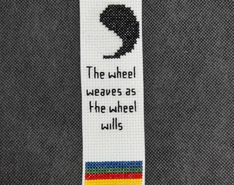Cross stitch kit make your own Wheel of Time inspired bookmark WoT Robert Jordan Brandon Sanderson
