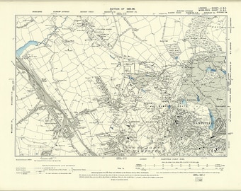 1891 Map Scan - Hampstead, London, England, UK - High-Resolution Victorian (19th Century) Ordnance Survey Old Map