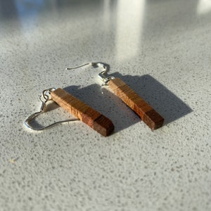 5-wood graduated earrings