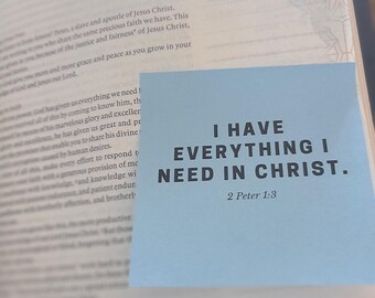 Printable Post-It Notes | Bible Verse Affirmations for Moms | Christian Encouragement | Faith-Based Gifts | Digital Download (Qty 125)