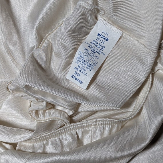 Vintage JCPenney Cream Ivory Antron III Half Slip… - image 5