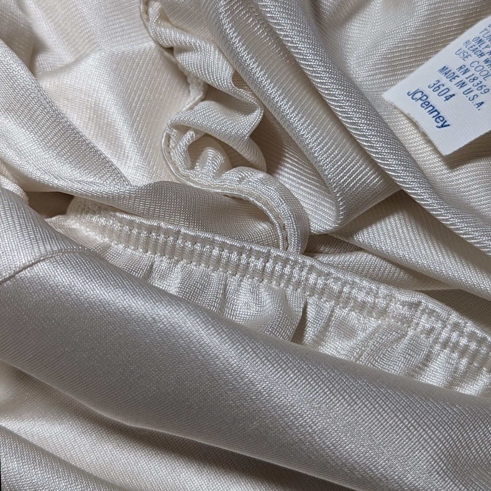 Vintage Jcpenney Cream Ivory Antron III Half Slip Lace Trim