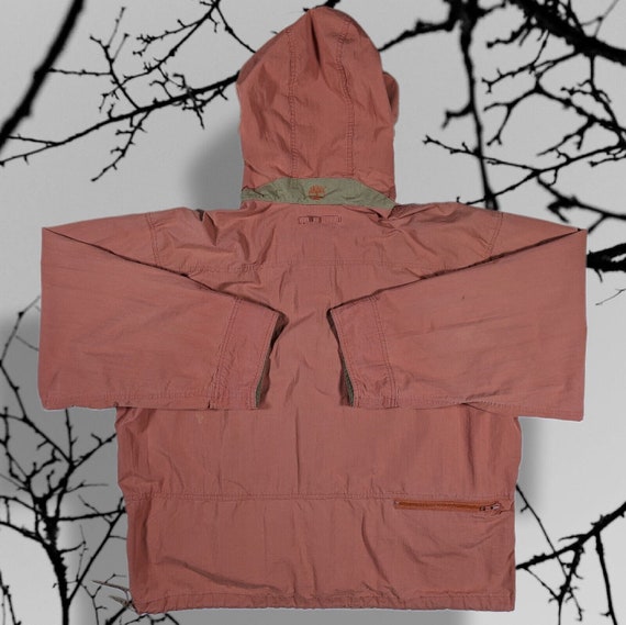 90s VTG Timberland Weathergear Anorak Orange Pull… - image 3