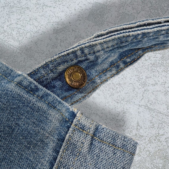 Vintage Handmade Reversible Patchwork Denim Jean … - image 4