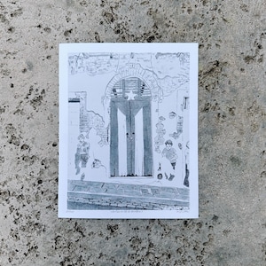 La puerta de La bandera en viejo san juan. Bandera negra. 8x10 print