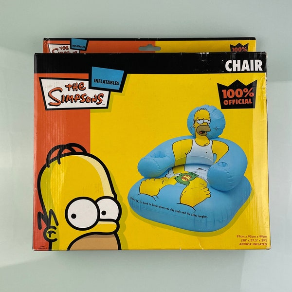 NOS The Simpsons inflatable chair - vintage new old stock - Homer Simpson - Matt Groening - Disney