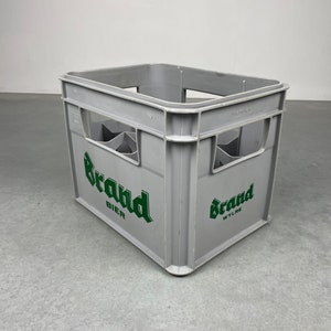 Bière de marque vieille caisse de bière en plastique des années 1970 - Lockhausen Plastic - bouteilles de bière de transport hollandaises vintage - objet de collection rare des années 70 homme-grotte