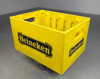 Heineken old plastic beer crate from 1985 - WIVA Rotterdam - vintage Dutch transport beer bottles - rare 80s collector's item man-cave