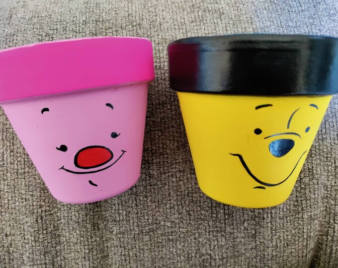 Piglet and Poo Pots Etsy