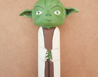 Kokeshi Peg doll Wooden doll Han Solo and Princess Leia from Star Wars Universe