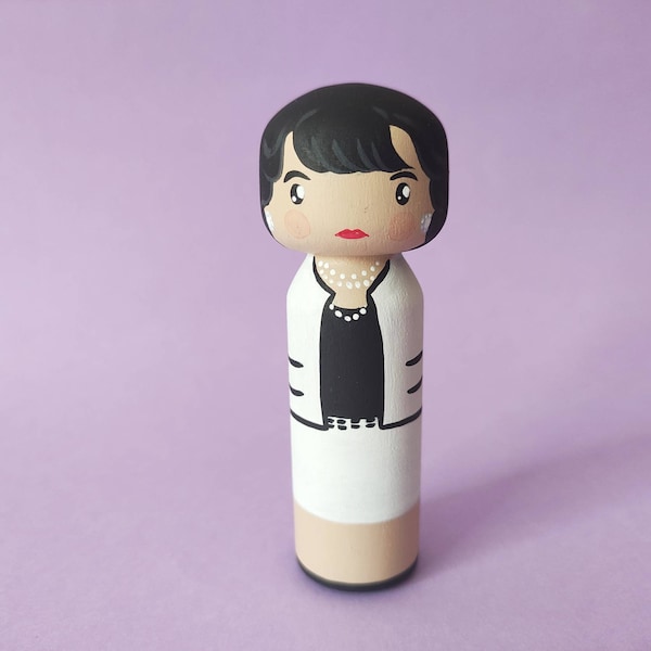 Kokeshi Peg Doll Coco Chanel Holzpuppe Originalgeschenke