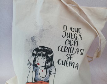 100% organic cotton fabric bag with a Amy Winehouse design Tote bag print fabric gift