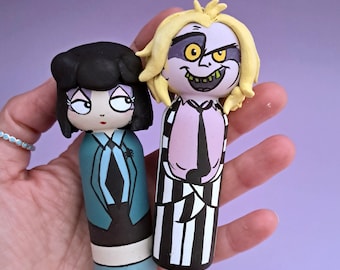 Kokeshi Peg doll Wooden doll Audrey Hepburn Tiara Breakfast at Tiffanys