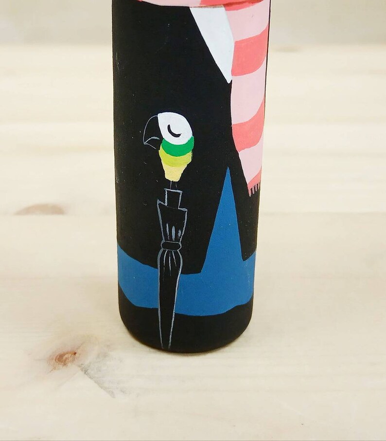 Kokeshi Peg doll Wooden doll artist character Mary Poppins from the Disney movie image 6