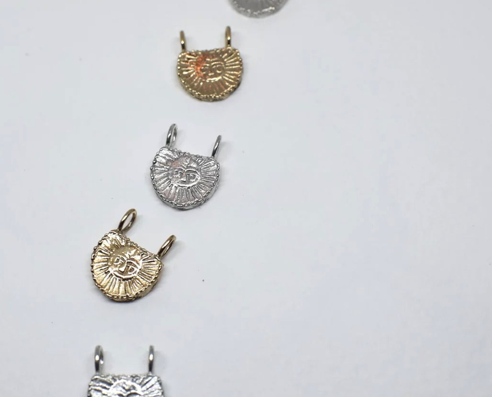 Sunrise Coin in 10k Gold or Silver - Etsy