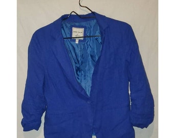 Blue Sherry Taylor  3/4 sleeve Button Blazer Size XL