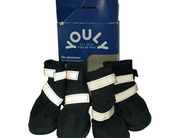 Botas para perros Youly, talla mediana, negras, para todo tipo de clima, impermeables, para mascotas, talla M