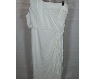 Shein Curve White Pleated Crop Top & Skirt Set Women’s 2XL NWT