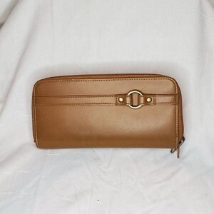 Cartera continental grande marrón de pulsera