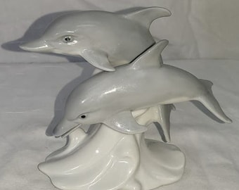 Vintage Otagiri Japanese Dolphins Statuette