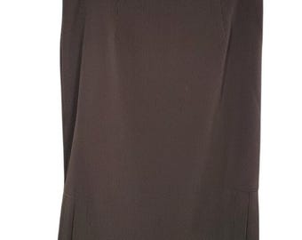 K.C. Spencer Brown white Pinstripe Pencil Skirt Size 16