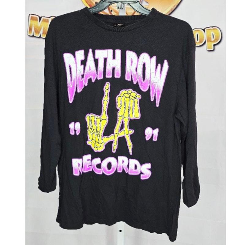 トップス DEATH ROW RECORDS / LONG SLEEVE T-SHIRT Death Row Records LA Graphic Long Sleeve Tee Black Size Medium - Etsy