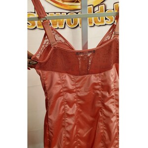 Urban Outfitters Satin Lace Hook-Front Mini Party Dress Rust S image 6