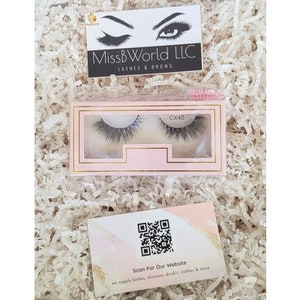 Sie hat die neuen flauschigen 100% 3D echte Nerz 12-15 mm Mix Länge Wimpernstreifen