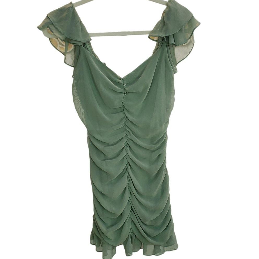 hunter green silk dress Wholesale Double Twist Front Scrunch Back Bodycon Dress – Stylewise Direct main image 0