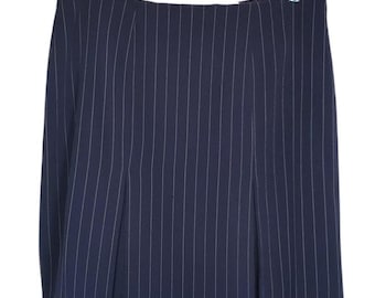 K.C. Spencer Blue Pinstripe Pencil Skirt Size 16